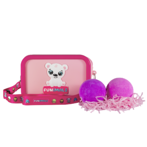 Funimals 2 db-os fürdőgolyó szett + Rózsaszín Szilikon Kistáska